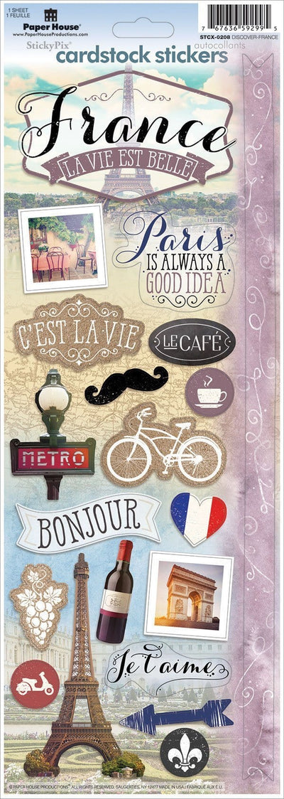 France Cardstock Stickers
