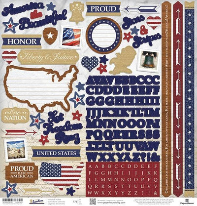 Scrapbook Stickers - Let Freedom Ring