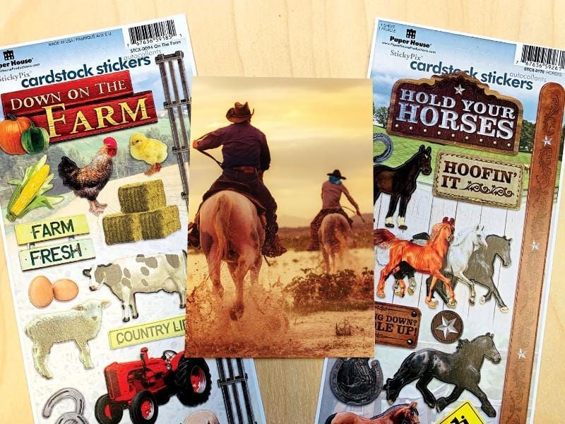 horse/farm cardstock sticker value pack