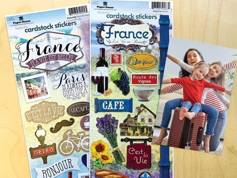 France cardstock sticker value pack