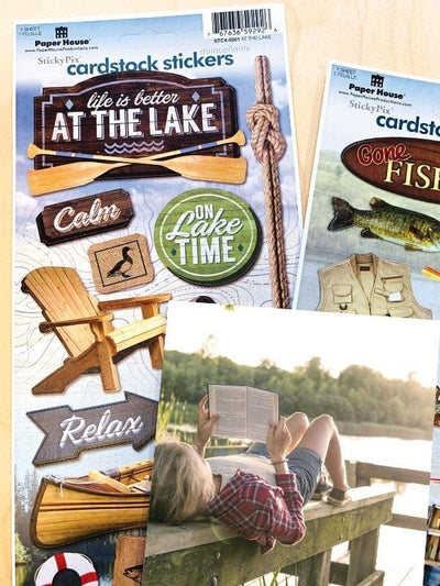 fishing/lake cardstock sticker value pack