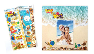 beach cardstock sticker value pack