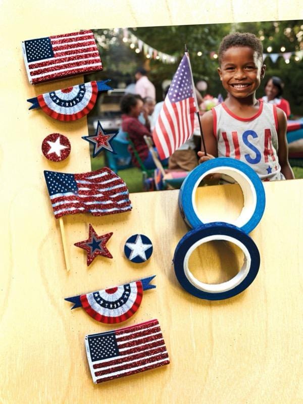 american flags 3D sticker