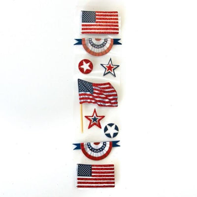 american flags 3D sticker