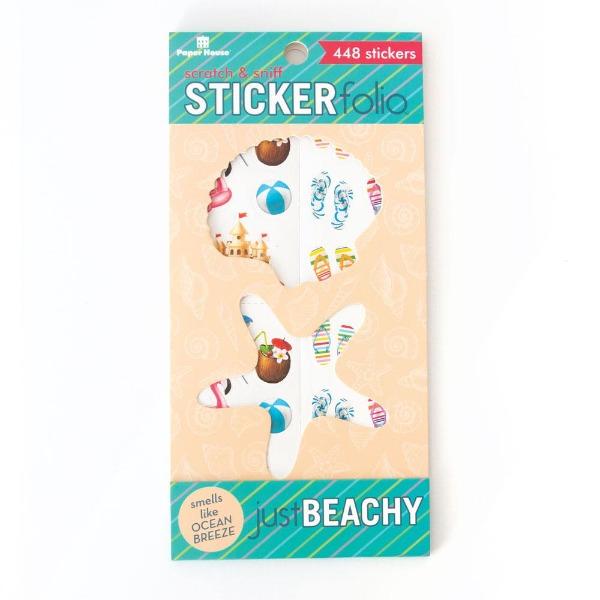 just beachy scratch & sniff sticker folio 