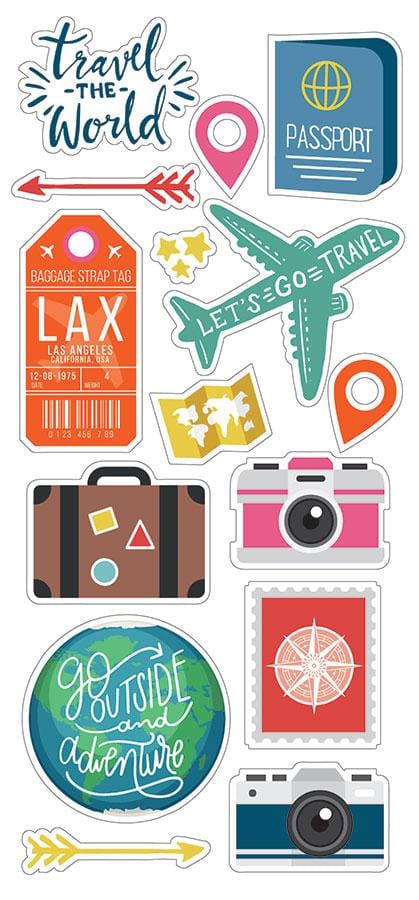 Stickers Let's go Travel the World