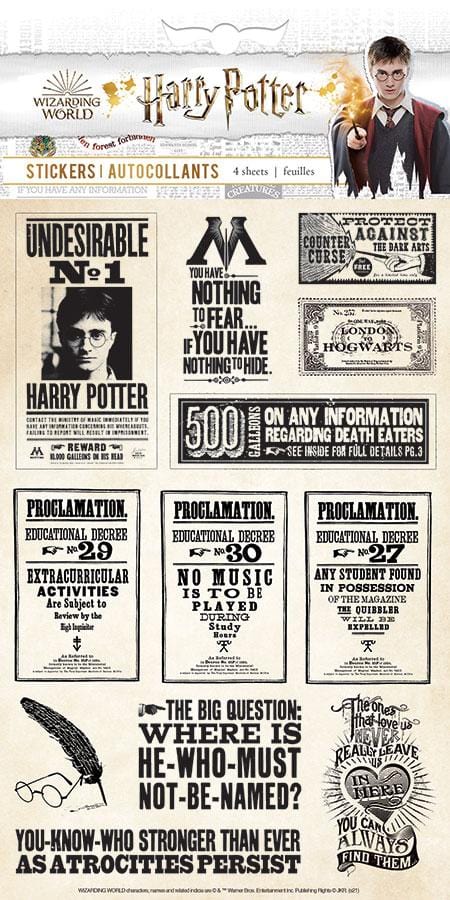 Scrapbook Stickers - Harry Potter