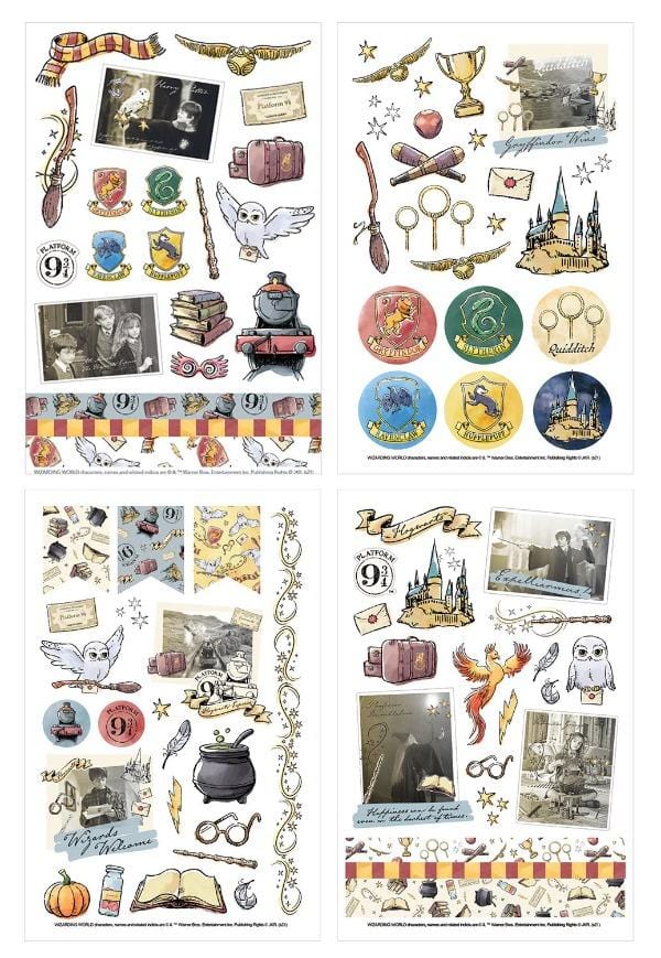 Harry Potter Vinyl Sticker Set - 9 Stickers Included