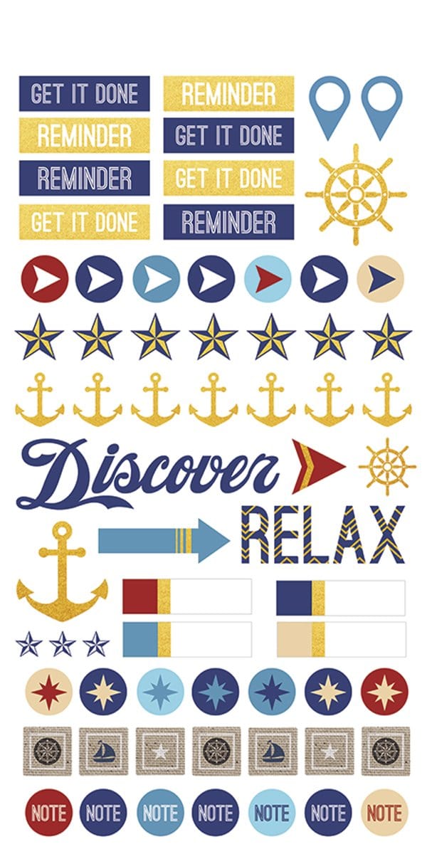 planner sticker featuring nautical theme