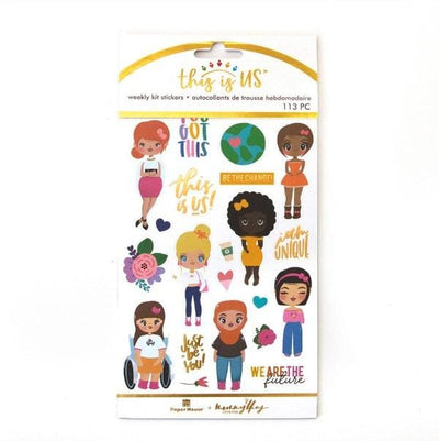 just be you weekly kit planner stickers shown in package