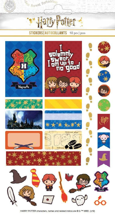 Planner stickers featuring harry potter chibi shown in package