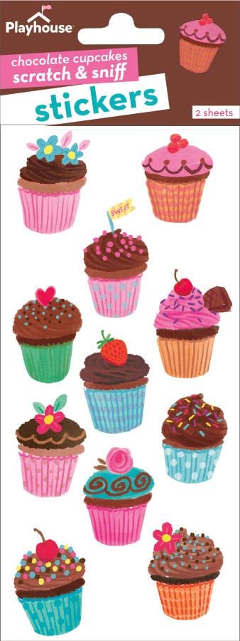 chocolate cupcakes scratch and sniff stickers