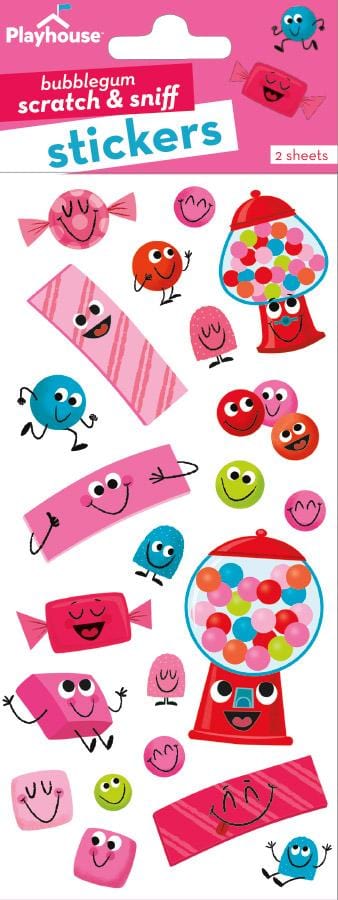 bubble gum scratch and sniff stickers