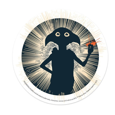 vinyl laptop sticker featuring a Dobby Snap illustration in a circle.