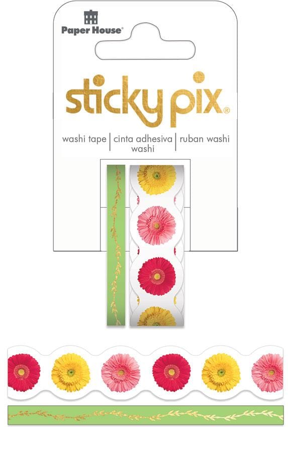 gerbera daisies washi tape set