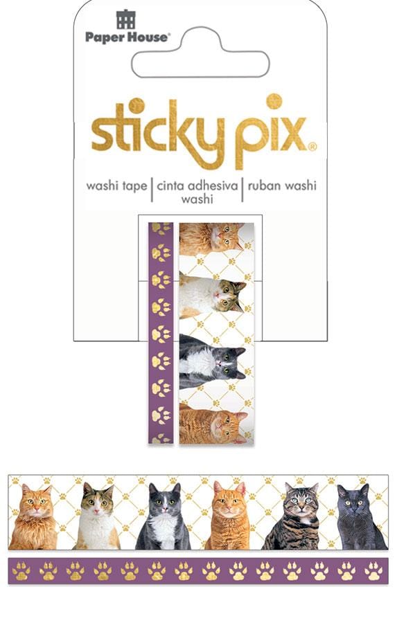 cats washi tape set