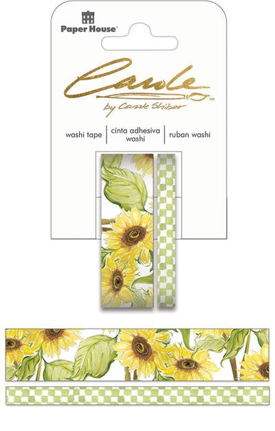 carole shiber hand-painted sunflowers washi tape set