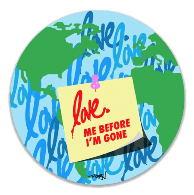 Vinyl Laptop Sticker - Love Earth