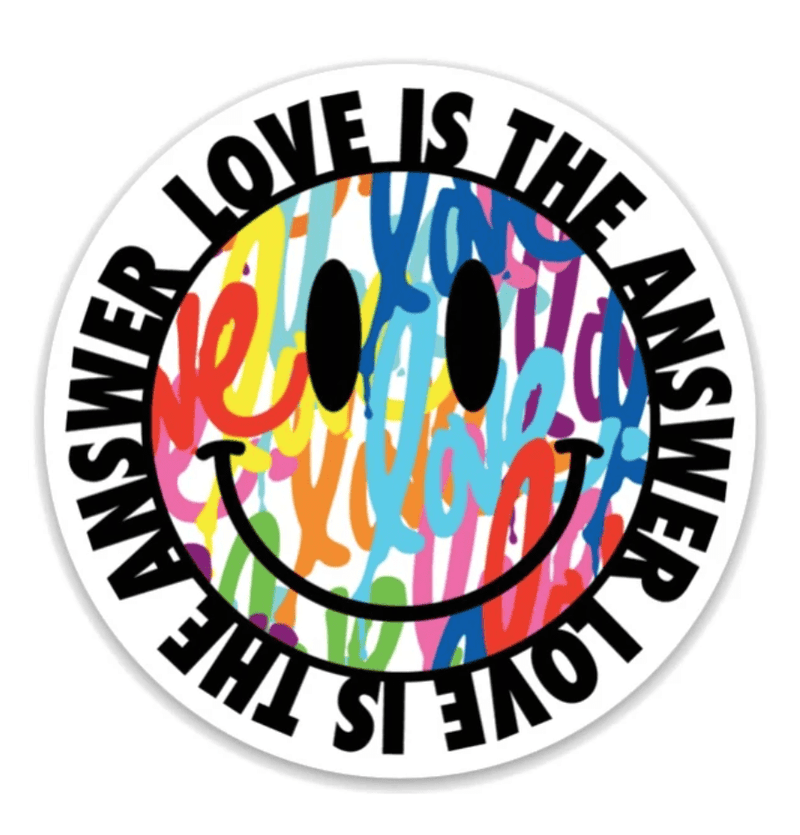 Vinyl Laptop Sticker - Love is the Answer