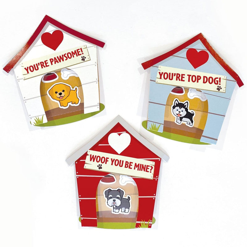Valentine Cards Set - Dog House