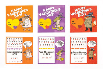 Valentine Cards Set - Secret Coded Messages