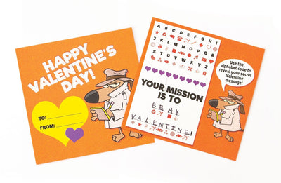 Valentine Cards Set - Secret Coded Messages