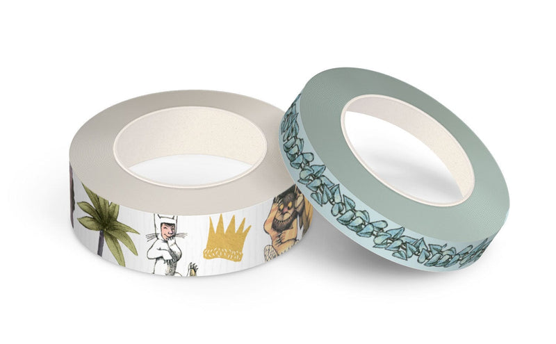 2 rolls of Where the Wild Things Are washi tape featuring characters from the book, shown on white background.