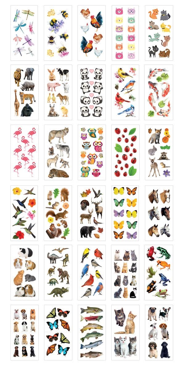 animals 2" sticker bargain bundle