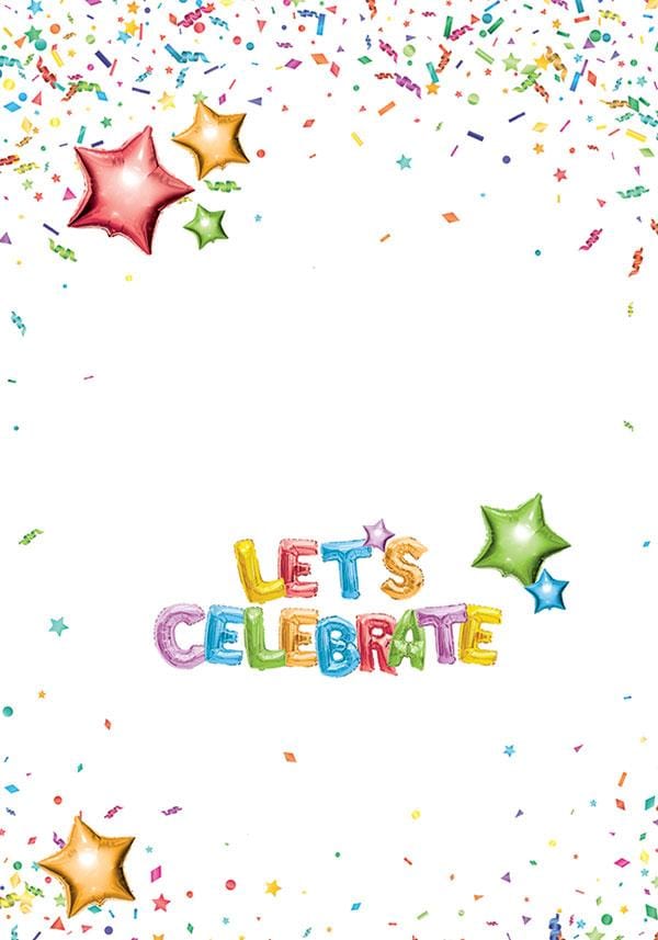 C-7001E - Happy Birthday Embossed Card - Colorful "Let&
