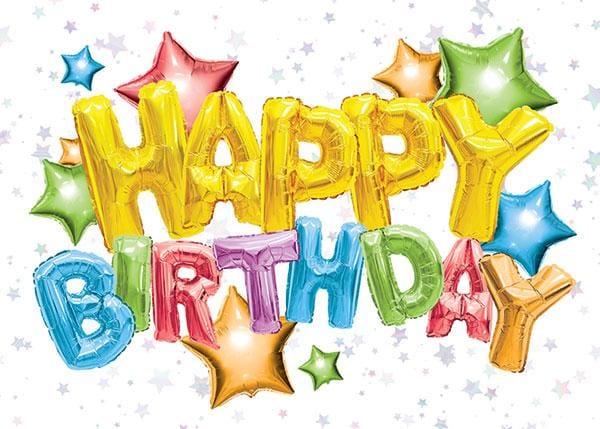 Happy Birthday Balloons Card