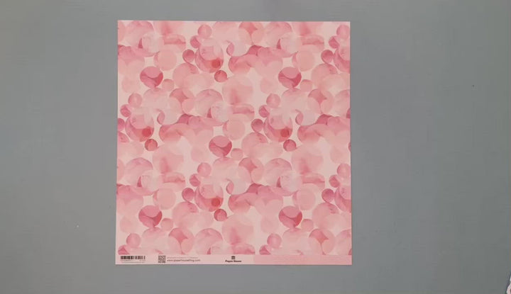Scrapbook Paper - Pink Watercolor Polka Dots