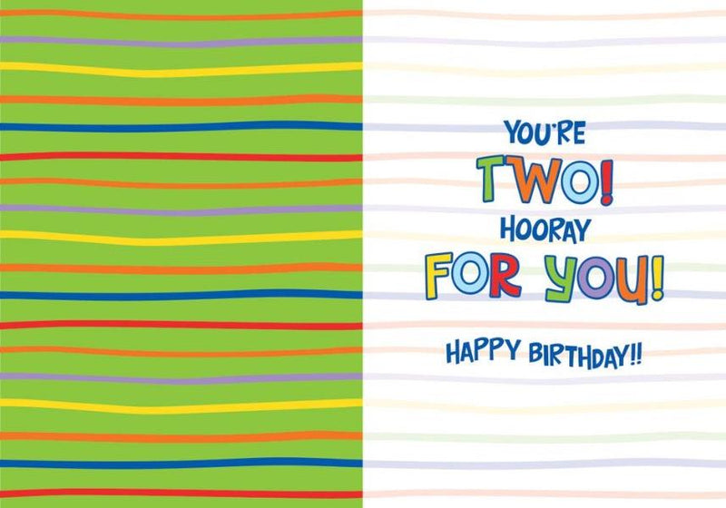 birthday card featuring a colorful inside spread with "You&