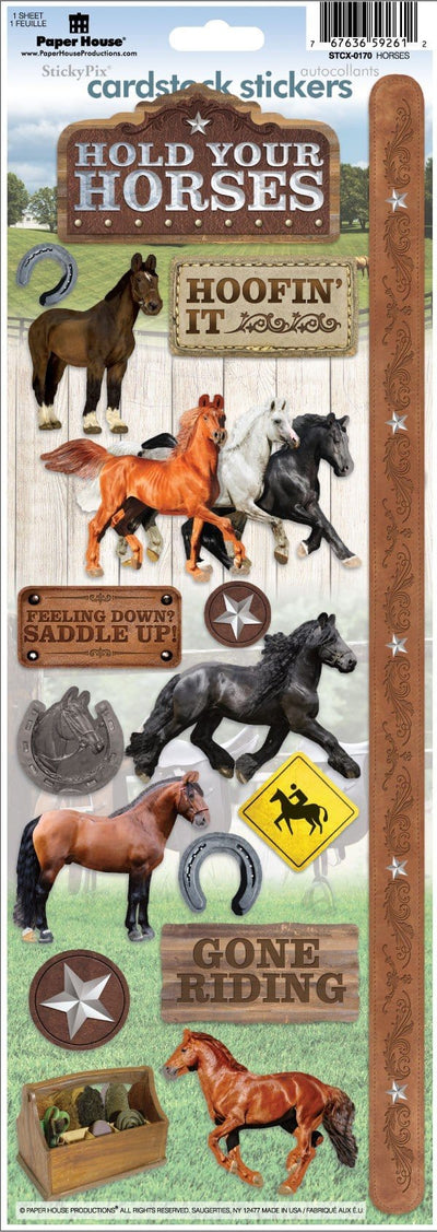 horses cardstock stickers