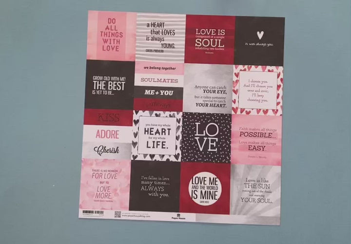 Scrapbook Paper – Colorways Love Tags