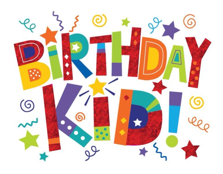 birthday kid foil mini card 