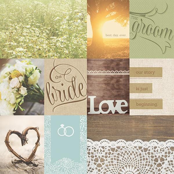Wedding Day Tags Double-Sided Paper