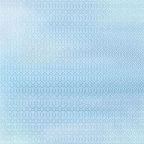 P-2026E - Scrapbook Paper - Seashore - Light blue scrapbook paper with a subtle geometric hexagon pattern in repeating rows