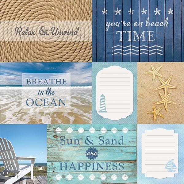 beach- tags double sided paper