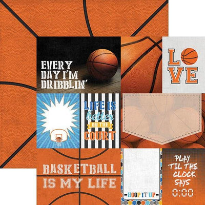 Scrapbook Paper - Basketball Tags