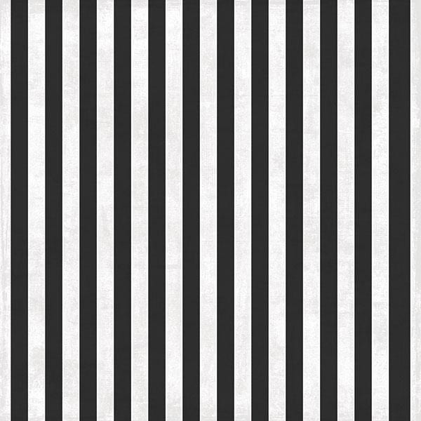 P-2047E - Scrapbook Paper - Basketballs - Black and white vertical striped pattern on scrapbook paper