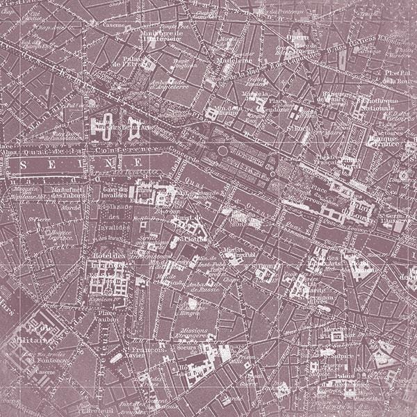 Scrapbook Paper - Paris Map