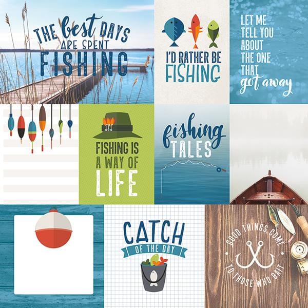 fishing tags double sided paper