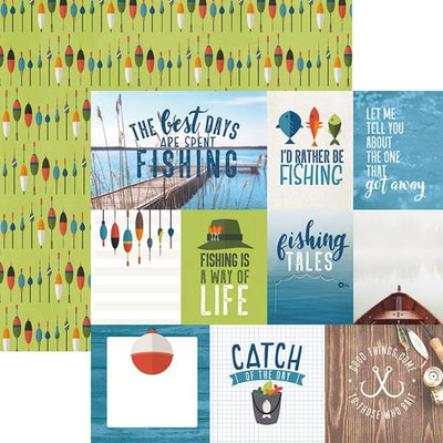 fishing tags double sided paper