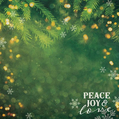 Scrapbook Paper - Peace Joy and Love
