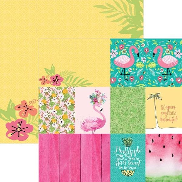 flamingo tags double sided paper