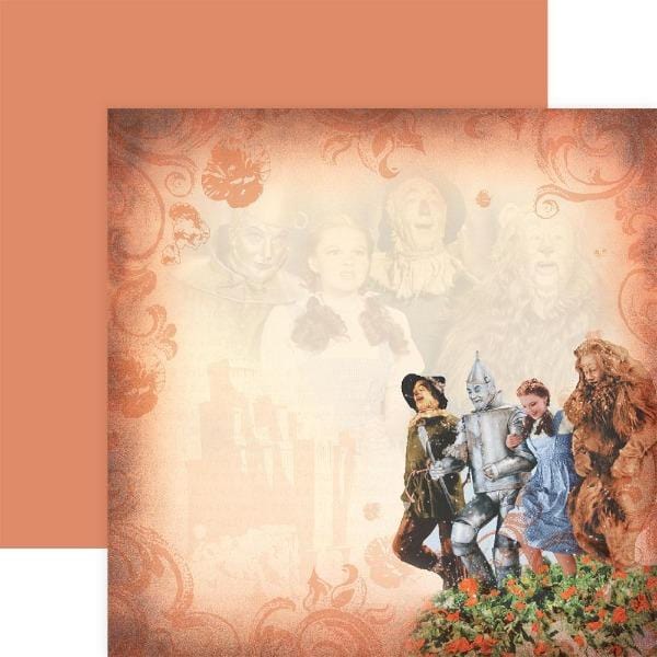 Wizard of Oz Poppy Fields double sided paper