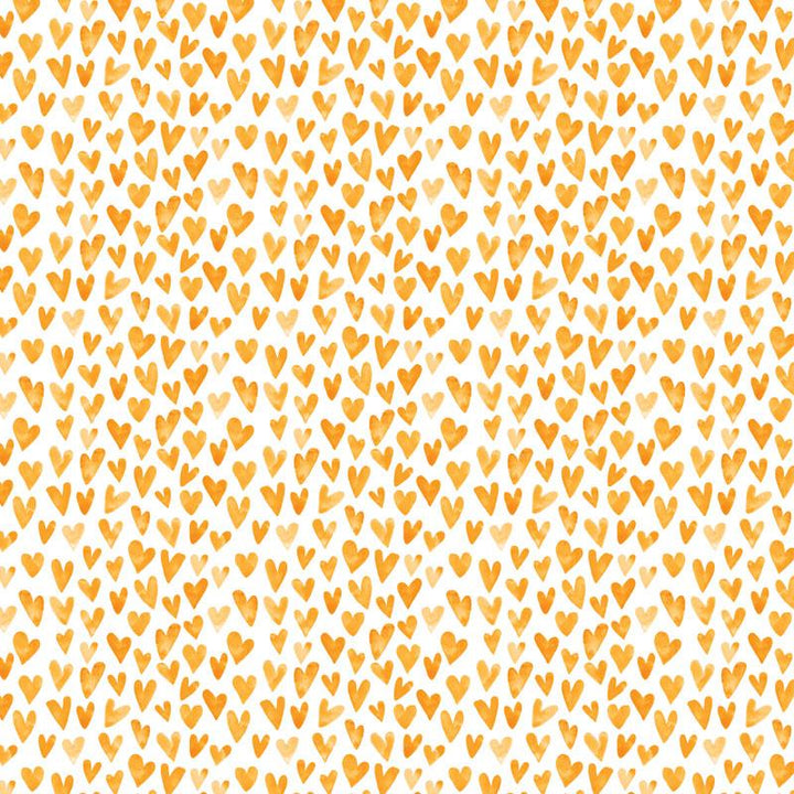scrapbook paper image features an orange heart pattern on white.