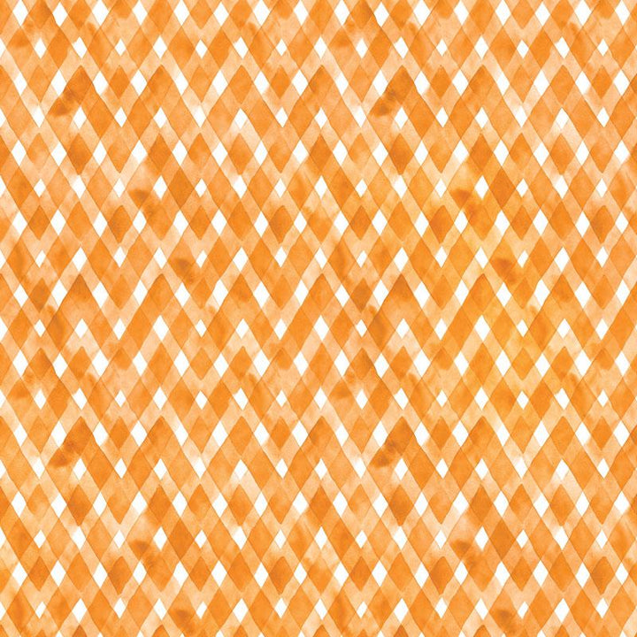 scrapbook paper image features an orange plaid watercolor pattern.