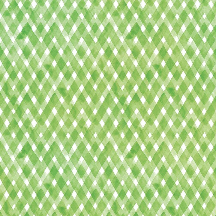scrapbook paper image features a green plaid watercolor pattern.