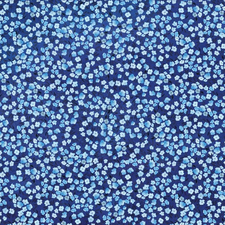scrapbook paper image features small blue watercolor florals.